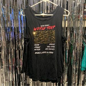 Express Black Tank Top w/ Gold Sequins Size XL